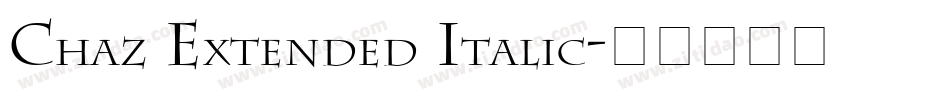 Chaz Extended Italic字体转换
